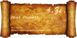 Abel Zsanett névjegykártya